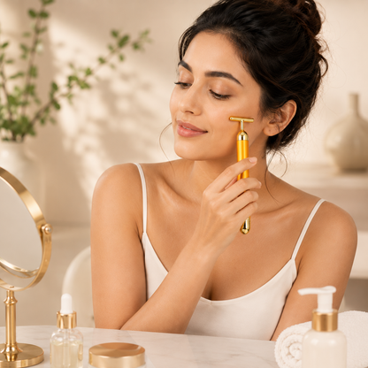 Face Massager Machine for Facial – Electric Gold Face Massager