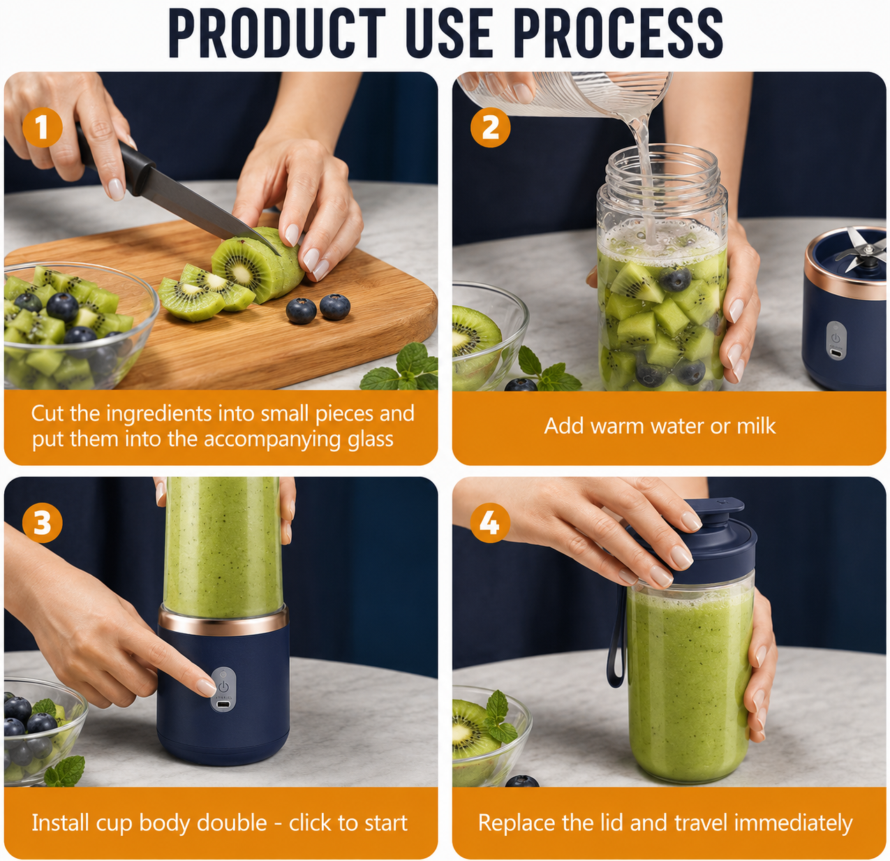 Portable Blender Electric Juicers Fruit Mixers