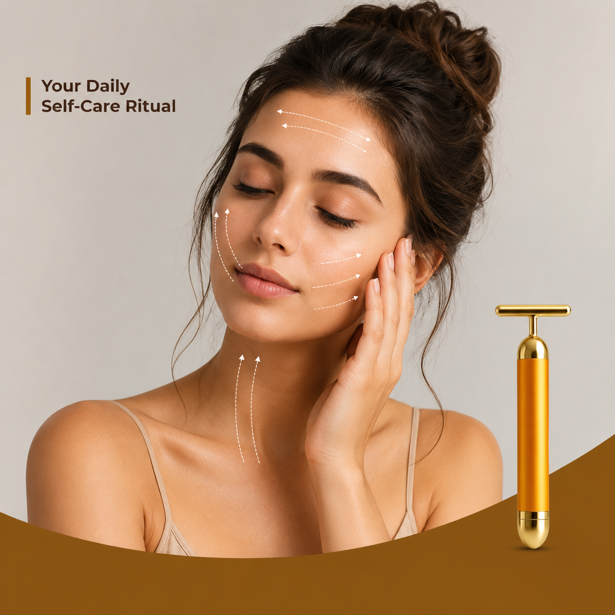 Face Massager Machine for Facial – Electric Gold Face Massager